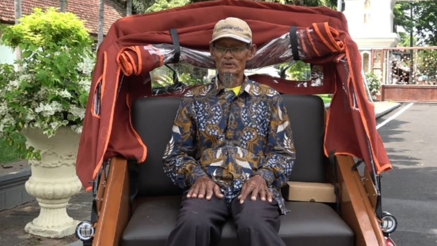 Penerima becak listrik dari Prabowo  <b>(Dokumentasi)</b>