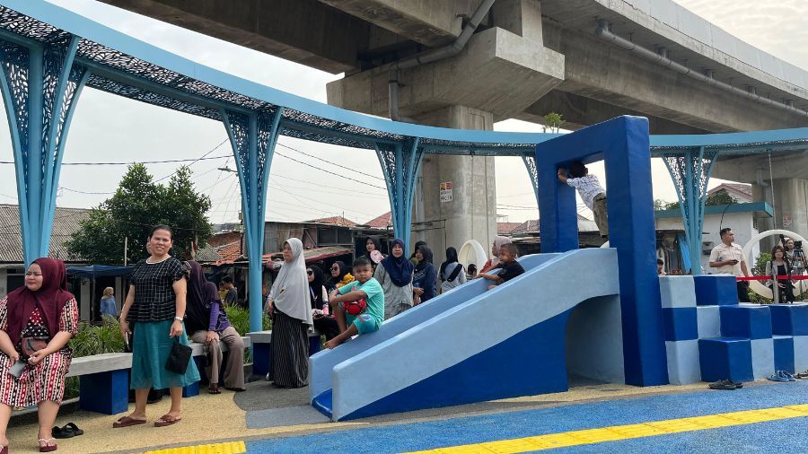 Taman Gapura Muka Cakung <b>(NTVNews.id/Adiansyah)</b>