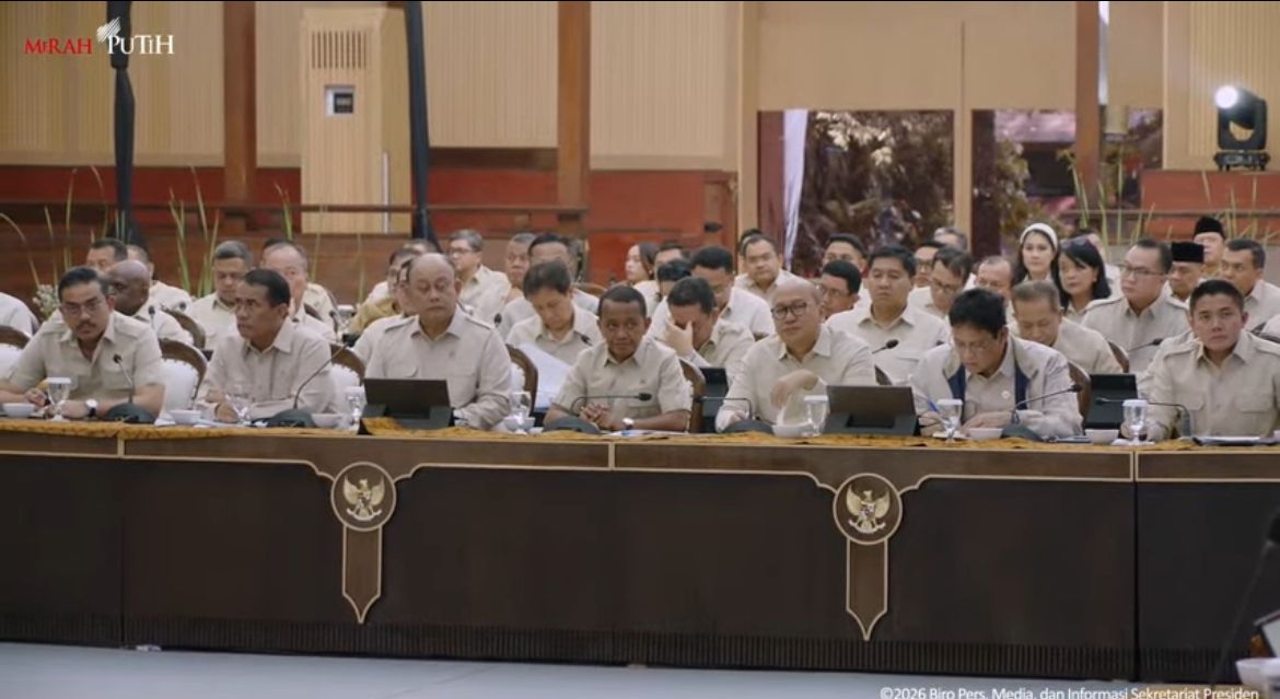 Menteri Kabinet Merah Putih di Hambalang <b>(Istimewa)</b>