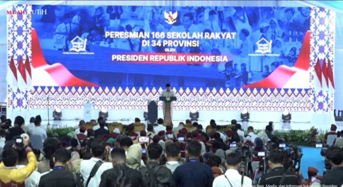 Prabowo Subianto dalam Peresmian Sekolah Rakyat <b>(Istimewa)</b>