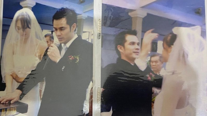 Foto pernikahan Roby Tremonti dan Aurelie  <b>(NTVNews)</b>