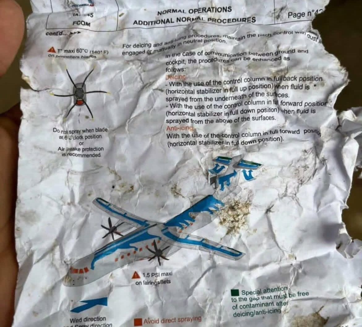 Puing-puing dari ATR 400 yang diduga Jatuh <b>(Istimewa)</b>