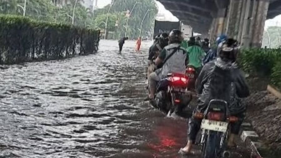 Banjir Jakarta <b>(Instagram @jakut_update)</b>