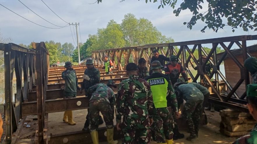 Progres pembangunan jembatan di Provinsi Aceh <b>(Dokumentasi)</b>