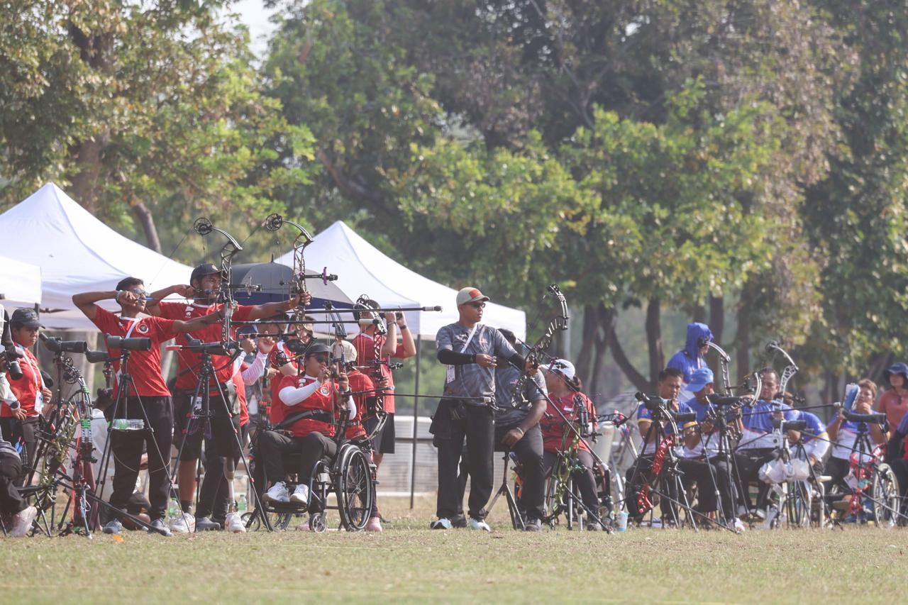 Atlet panahan di ajang ASEAN Para Games 2025.  <b>(Bidang Humas dan Media NPC Indonesia)</b>