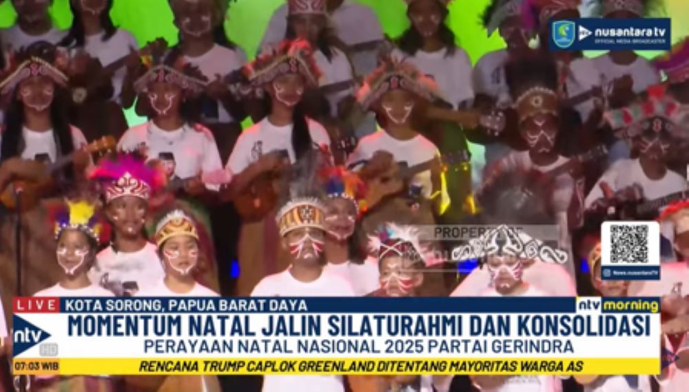 Perayaan Natal Nasional 2025 Partai Gerindra di Sorong, Papua Barat Daya