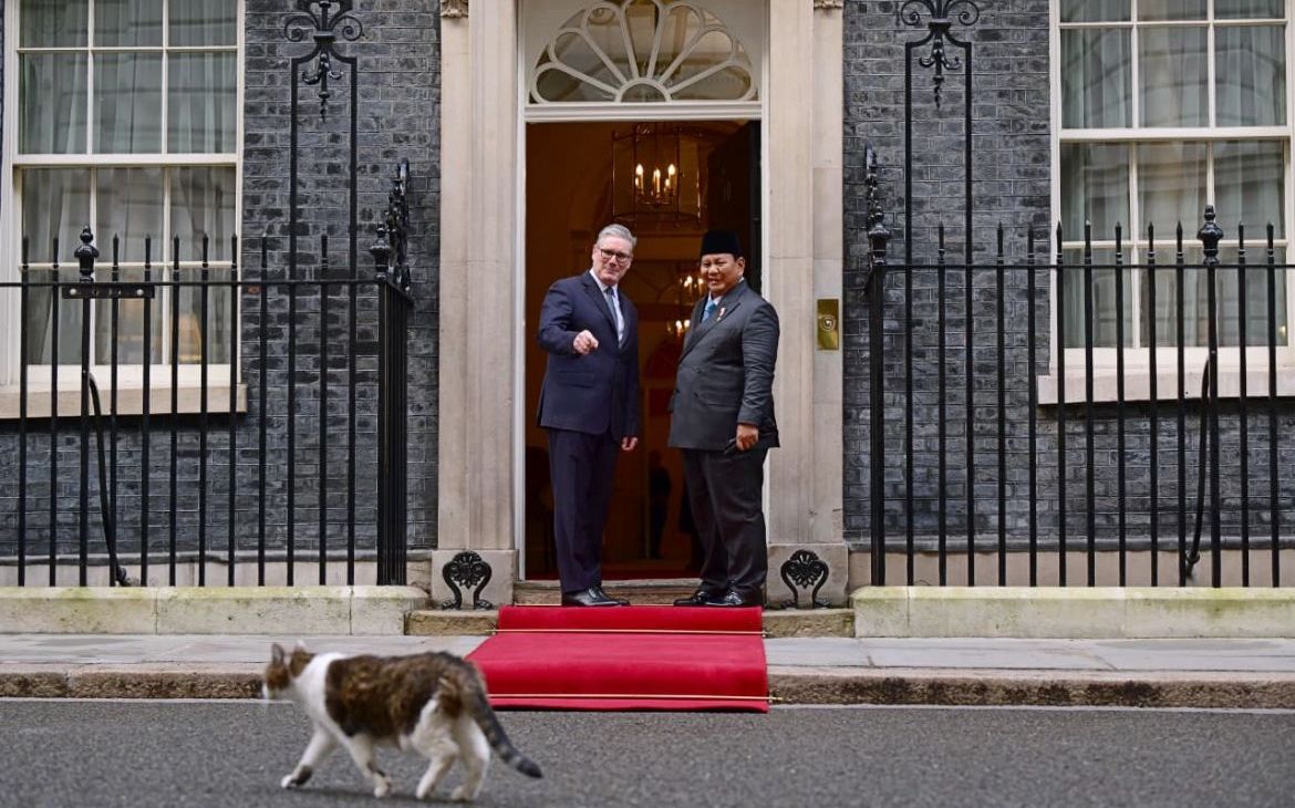 Kembali ke Downing Street, Prabowo  <b>(Sekretariat Presiden)</b>