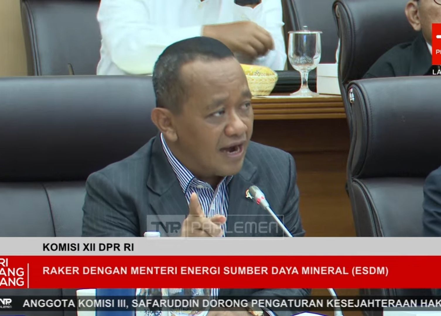 Menteri ESDM Bahlil Lahadalia.  <b>(YouTube TVR Parlemen)</b>