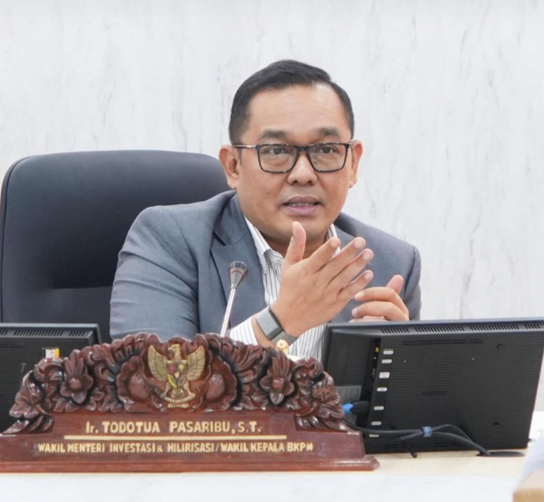 Wakil Menteri Investasi dan Hilirisasi/Wakil Kepala BKPM Todotua Pasaribu menerima audiensi Kanadevia Corporation, perusahaan asal Jepang yang bergerak di bidang teknik, manufaktur, dan infrastruktur lingkungan, di Kantor Kementerian Investasi dan Hi