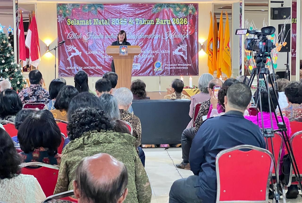 Ibadah Natal yang digelar Juang Kencana, OPI-KL dan PWRI.  <b>(NTVNews.id)</b>