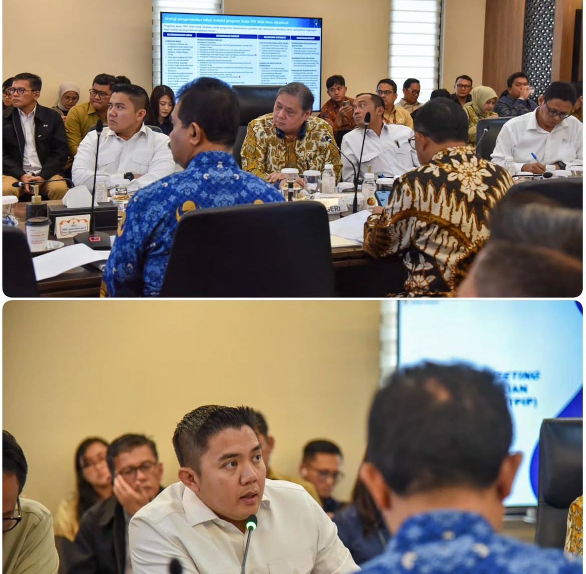 Sekretaris Kabinet Teddy Indra Wijaya menghadiri High Level Meeting Tim Pengendalian Inflasi Pusat (TPIP) yang digelar di Kantor Kementerian Koordinator Bidang Perekonomian, Kamis, 29 Januari 2026 <b>(Istimewa)</b>