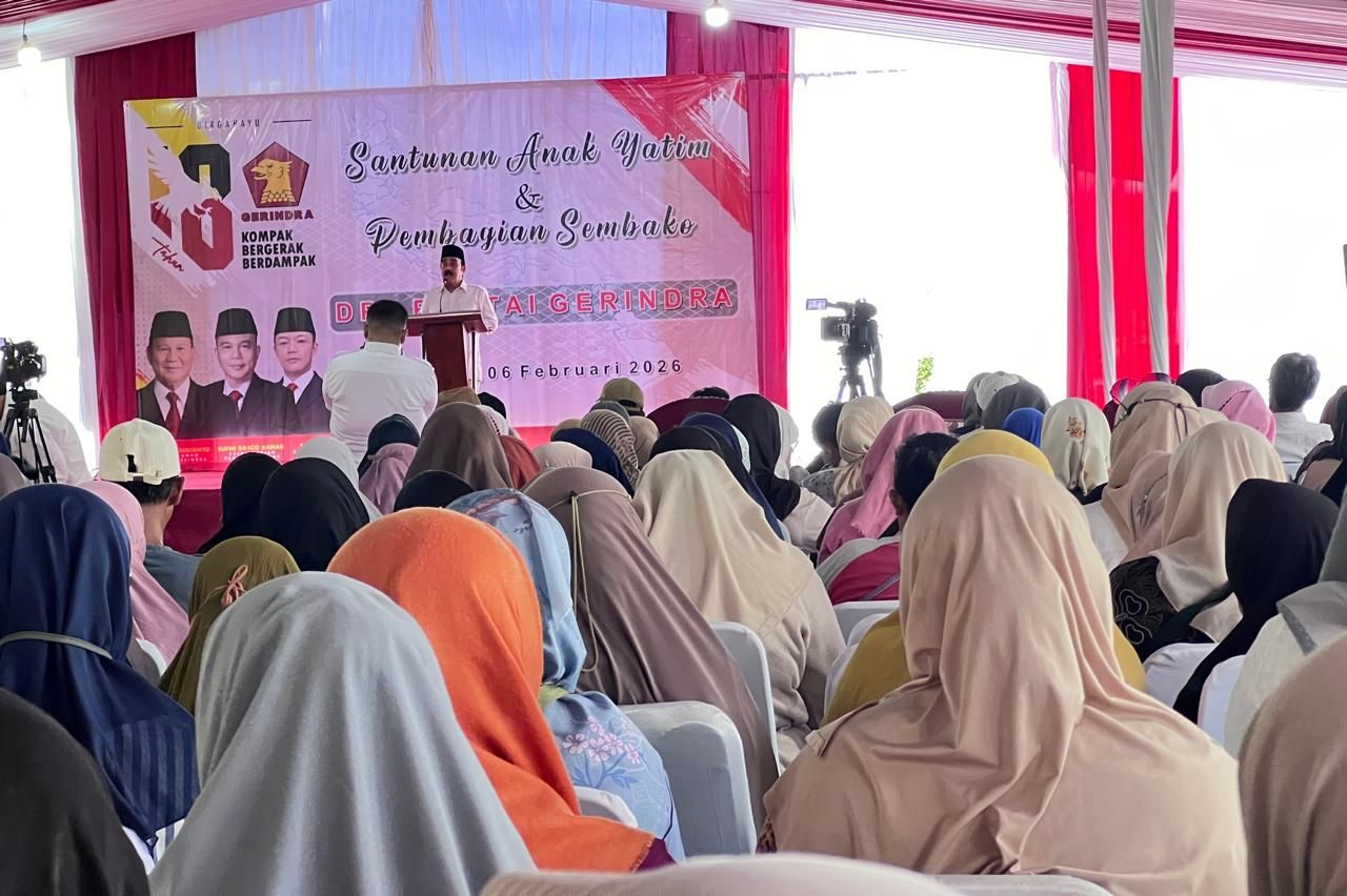 Perayaan HUT ke-18 Gerindra di Kantor DPP.  <b>(NTVNews.id)</b>