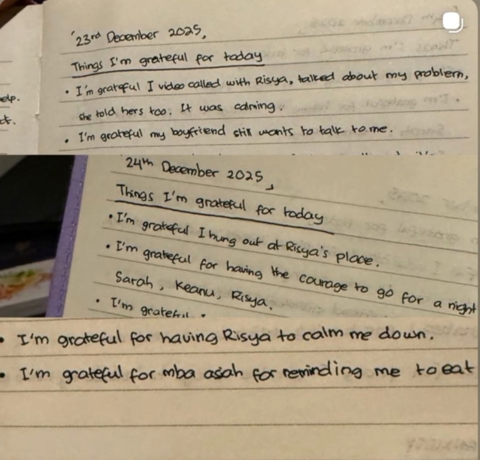 Isi buku harian Lula Lahfah  <b>(Instagram)</b>