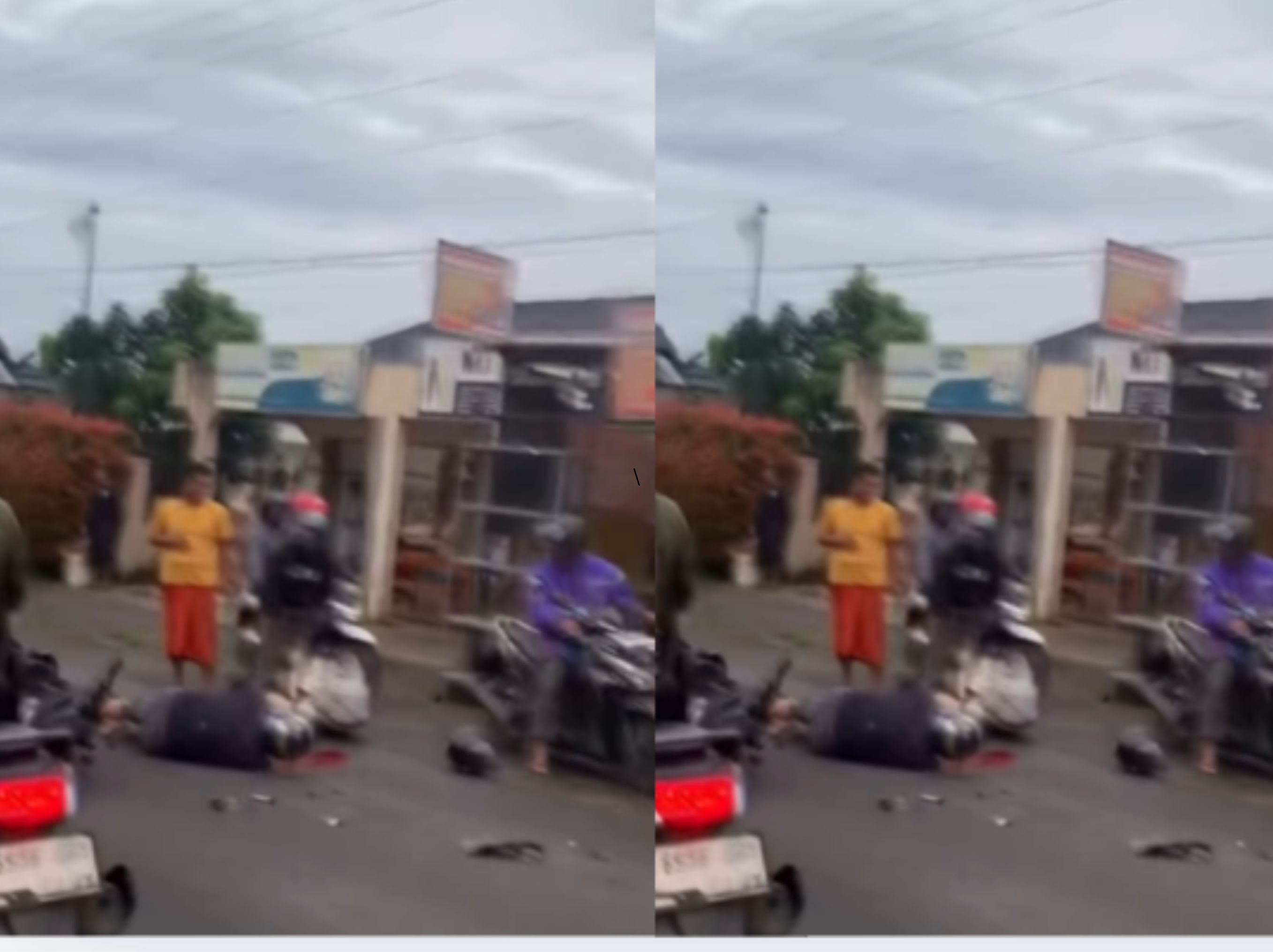 Kecelakaan lalu lintas terjadi sekitar pukul 06.00 WIB di kawasan dekat SK Coffee, sebelum perlintasan rel Cibadak.  <b>(sukabumi today)</b>