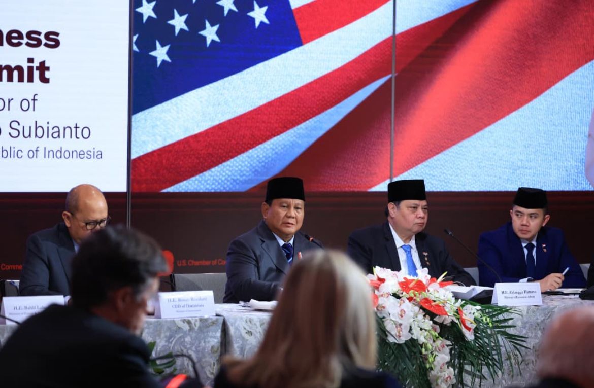 Prabowo Subianto menghadiri Forum Bisnis dengan US Chamber of Commerce dalam kunjungannya ke Washington D.C., Amerika Serikat (AS) <b>(Istimewa)</b>
