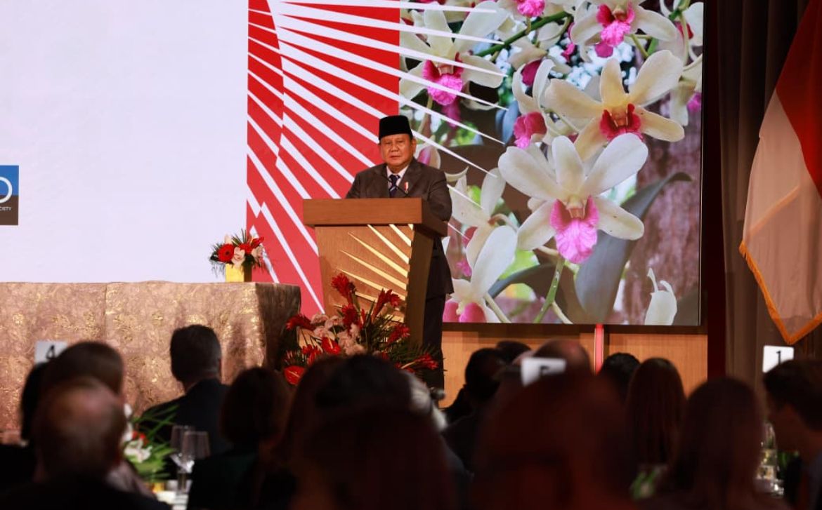 Prabowo Subianto menghadiri Forum Bisnis dengan US Chamber of Commerce dalam kunjungannya ke Washington D.C., Amerika Serikat (AS) <b>(Istimewa)</b>