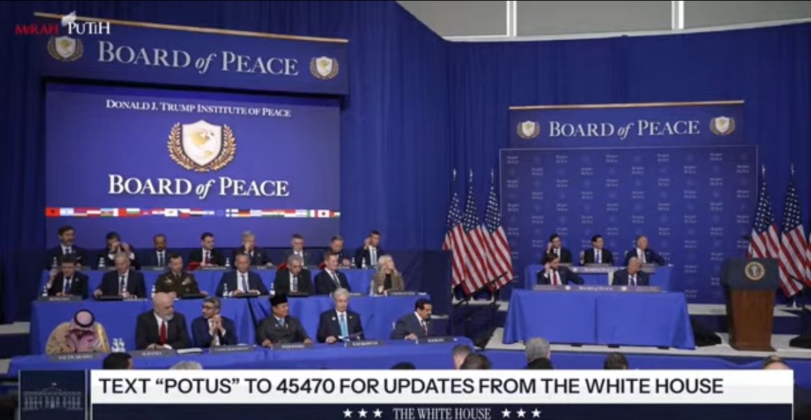 Prabowo Subianto dalam pertemuan Board of Peace <b>(Istimewa)</b>