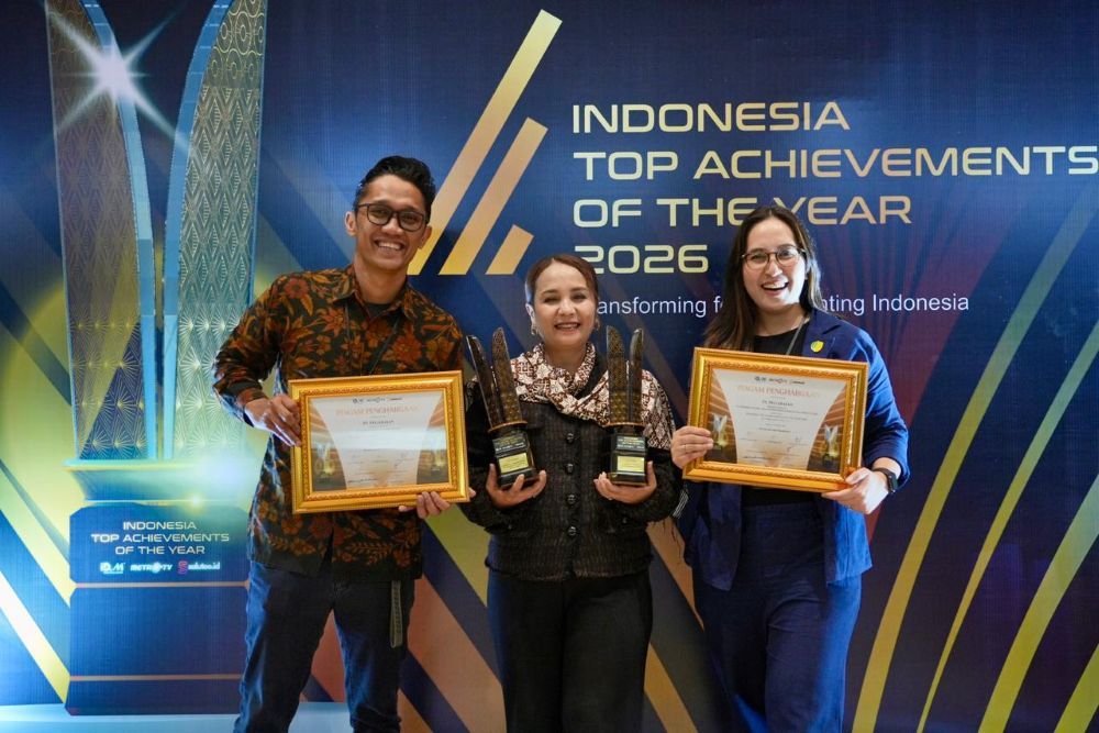 Pegadaian sukses membawa pulang dua penghargaan utama, yakni Excellence in Customer-Centric Transformation in Financial Services 2026 dan Excellence in Inclusive Finance Leadership 2026. (Foto: Dok/Istimewa)