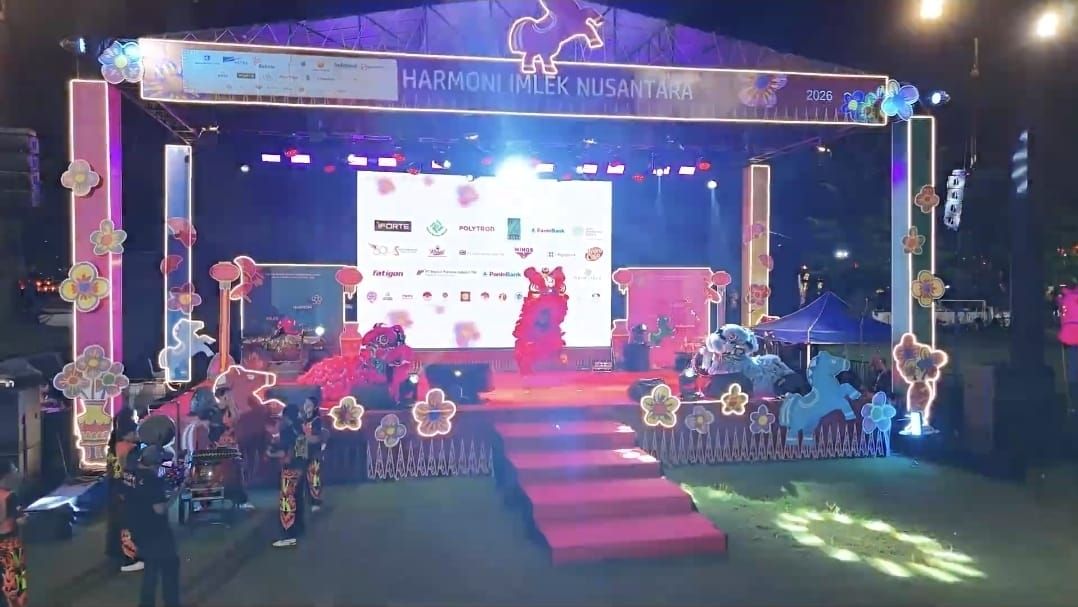 Atraksi Barongsai Meriahkan Panggung Harmoni Imlek Nusantara di Lapangan Banteng 2026 <b>(Istimewa)</b>