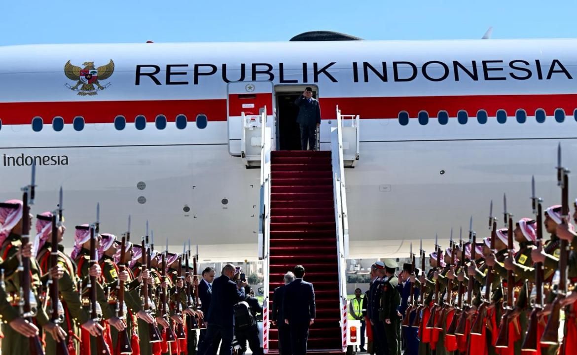 Presiden Republik Indonesia Prabowo Subianto menggelar pertemuan dengan Raja Kerajaan Yordania Hasyimiah, Raja Abdullah II ibn Al Hussein <b>(Sekretariat Presiden)</b>