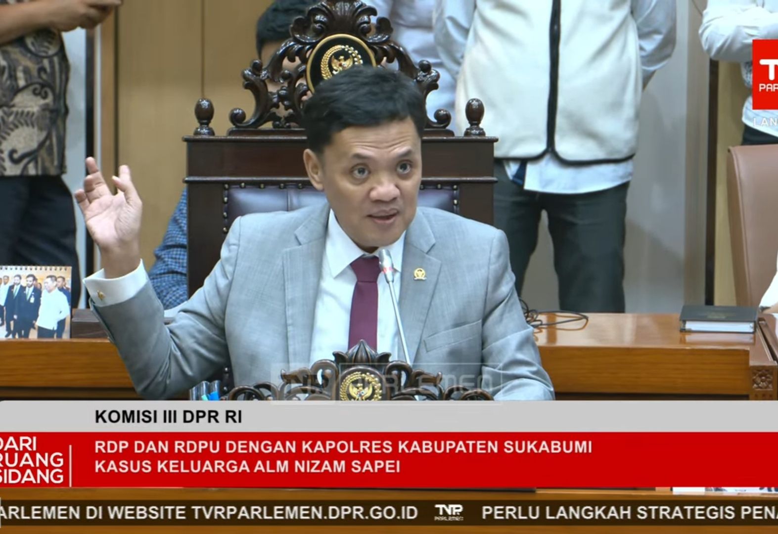 Ketua Komisi III DPR RI Habiburokhman.  <b>(YouTube TVR Parlemen)</b>