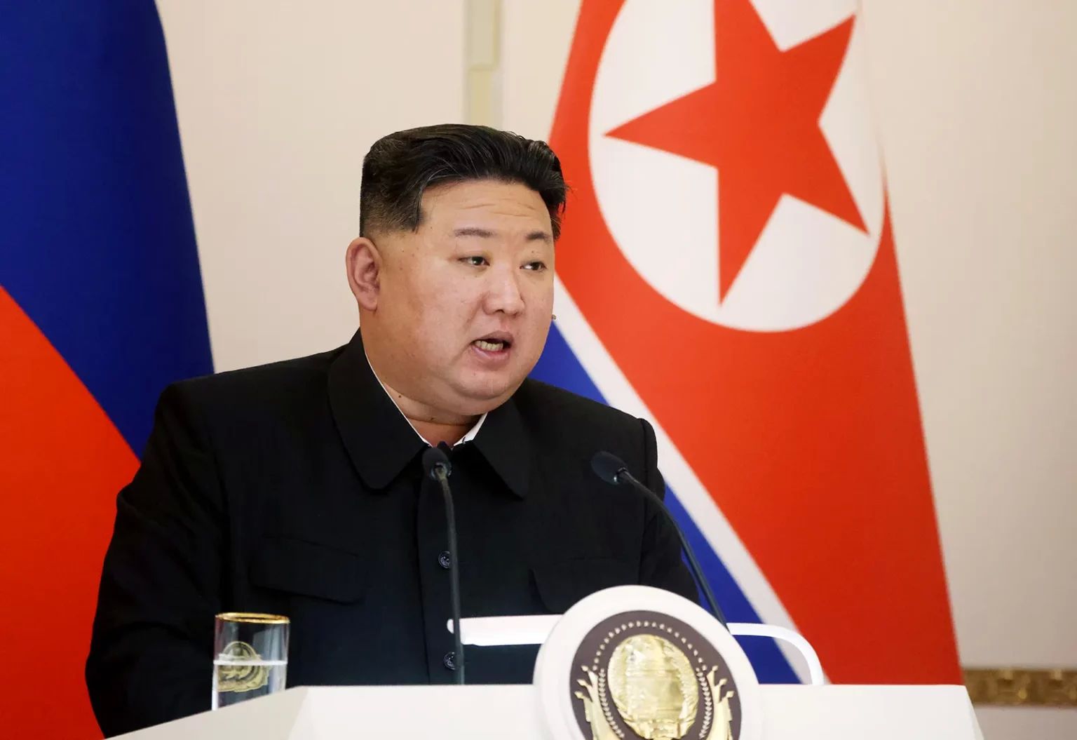 Pemimpin Korea Utara, Kim Jong-un, menyampaikan pernyataan tegas terkait ketegangan di Timur Tengah. <b>(Reuters)</b>