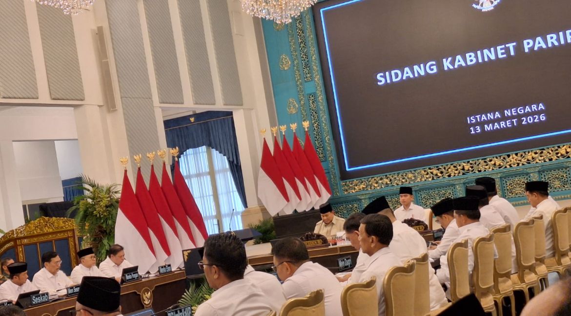 Prabowo Subianto Pimpin Sidang Kabinet Paripurna di Istana Negara, Jumat, 13 Maret 2026 <b>(NTVnews)</b>
