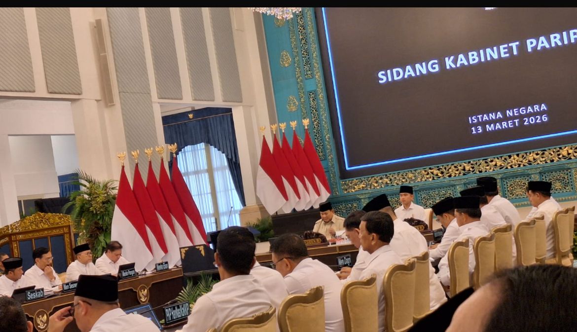 Prabowo Subianto Pimpin Sidang Kabinet Paripurna di Istana Negara, Jumat, 13 Maret 2026 <b>(NTVnews)</b>