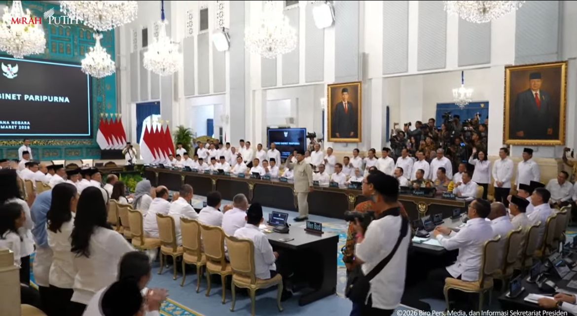 Prabowo Subianto Pimpin Sidang Kabinet Paripurna di Istana Negara, Jumat, 13 Maret 2026 <b>(NTVnews)</b>