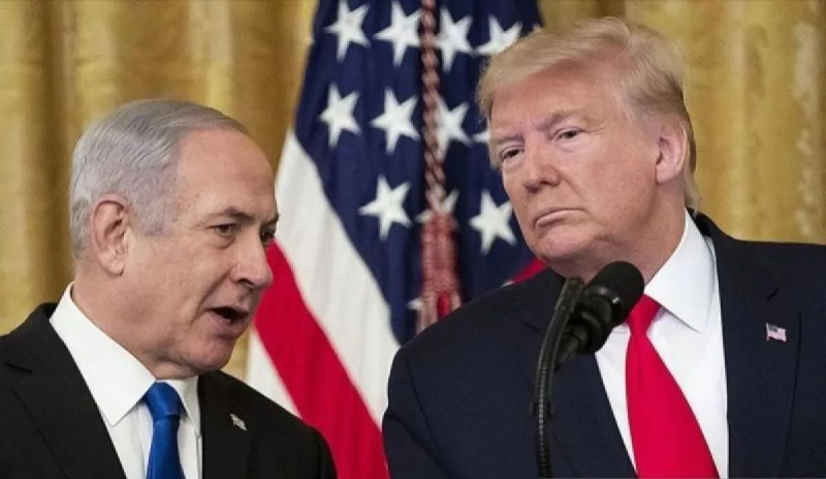 Arsip - Pemimpin Israel Benjamin Netanyahu (kiri) berbincang dengan Presiden AS Donald Trump. (ANTARA/Anadolu/py/pri.) <b>(Antara)</b>