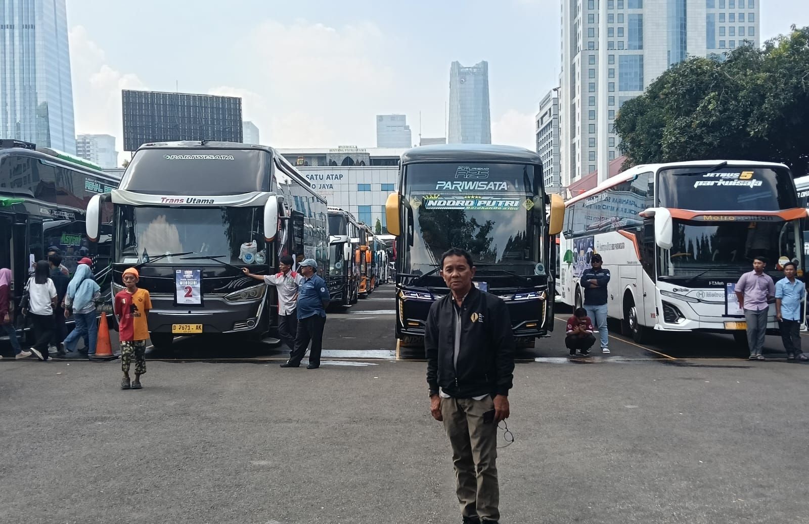 Mudik gratis yang digelar Polri di Polda Metro Jaya. 