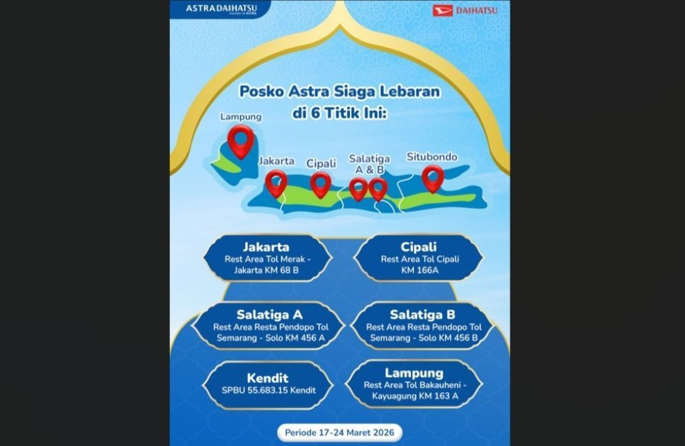 Astra Daihatsu menghadirkan Posko dan Bengkel Siaga Mudik Lebaran 2026. (Foto: Dok/Istimewa)