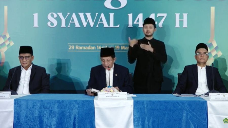 Sidang Isbat 1 Syawal 1447 H <b>(YouTube Kemenag RI)</b>