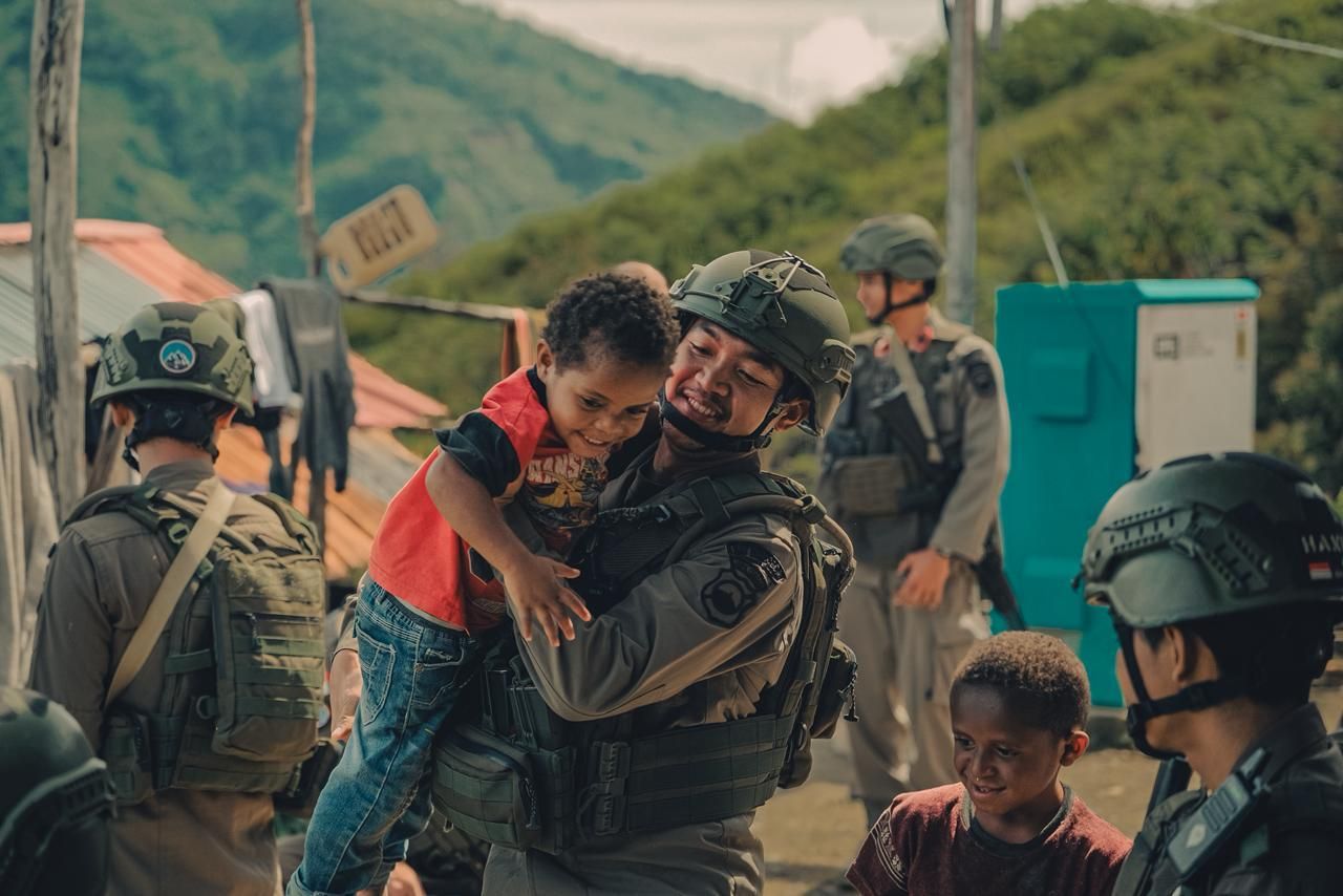 Personel Satgas Operasi Damai Cartenz di Papua. 