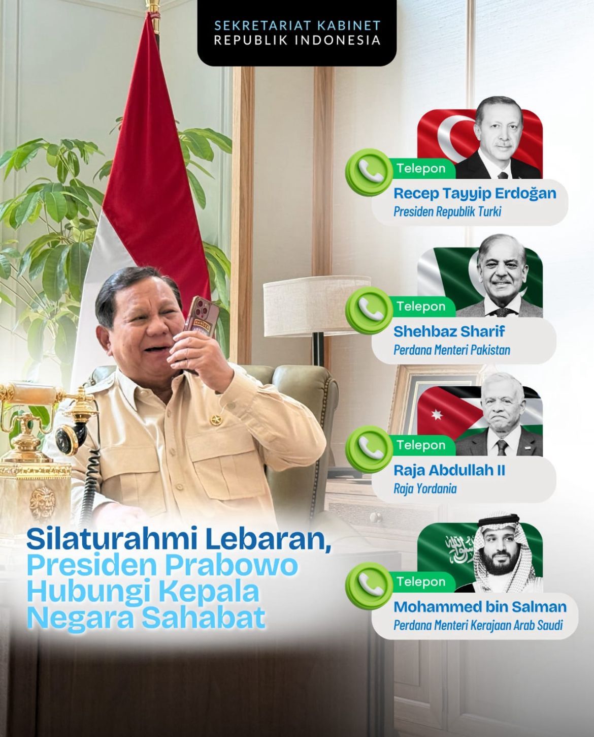 Prabowo Pererat Silaturahmi dan Persaudaraan dengan Pemimpin Negara Muslim <b>(Istimewa)</b>