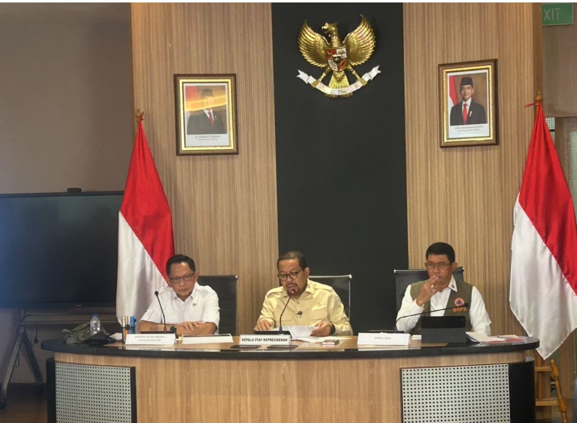 Tito Karnavian dalam konferensi pers di Kompleks Istana Negara <b>(NTVnews)</b>