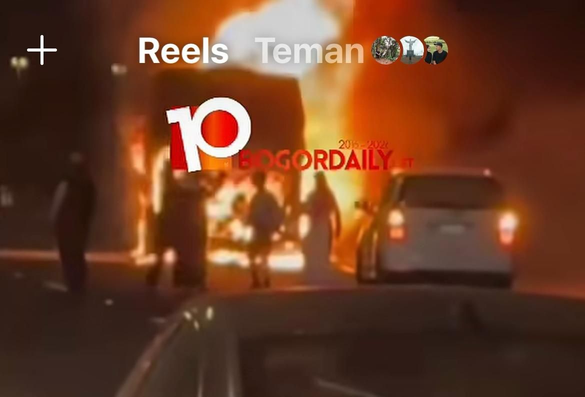 Bus jemaah umrah RI terbakar di Arab Saudi.  <b>(Instagram)</b>