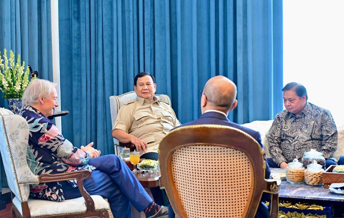 Prabowo Subianto dan Ray Dalio di Istana Kepresidenan <b>(Istimewa)</b>