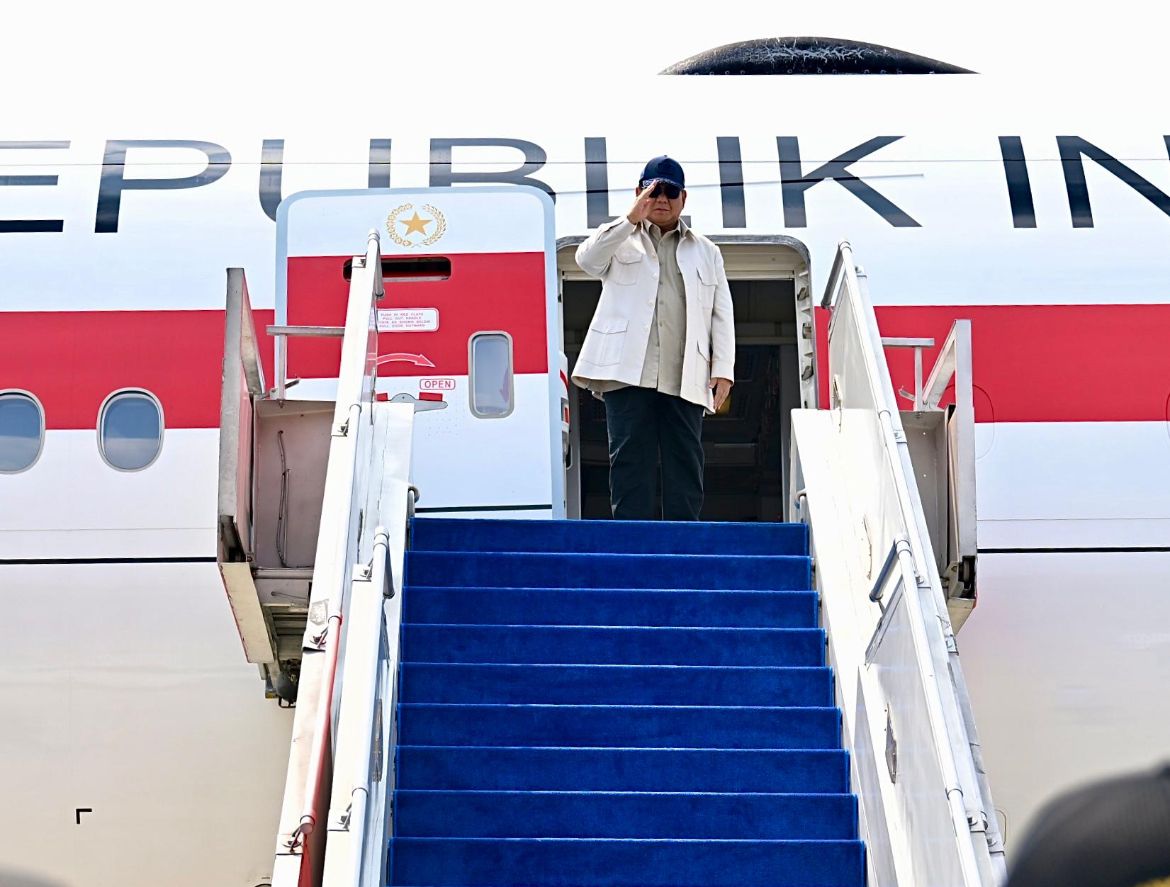 Presiden Republik Indonesia Prabowo Subianto bertolak menuju Jepang <b>(Sekretariat Presiden)</b>