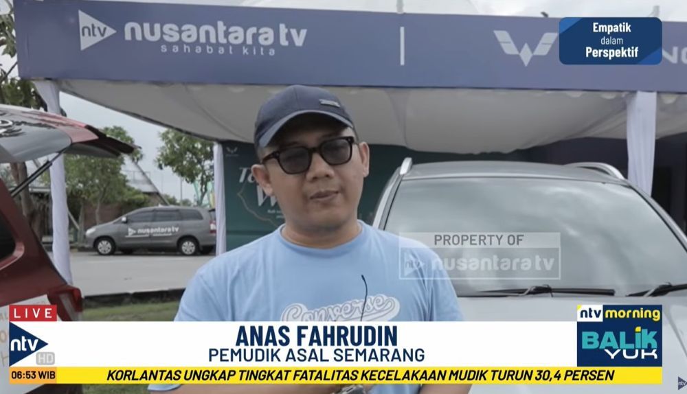 Pemudik asal Semarang, Anas Fahrudin.