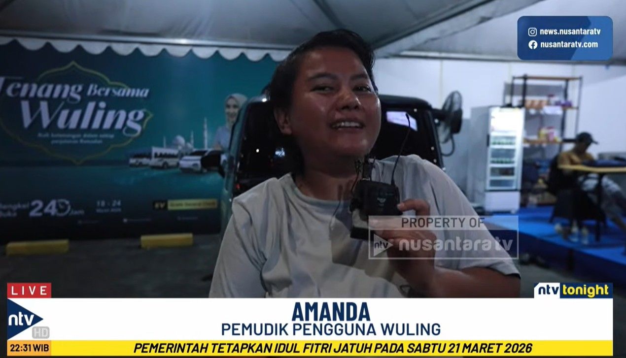 Pemudik pengguna mobil Wuling, Amanda. 