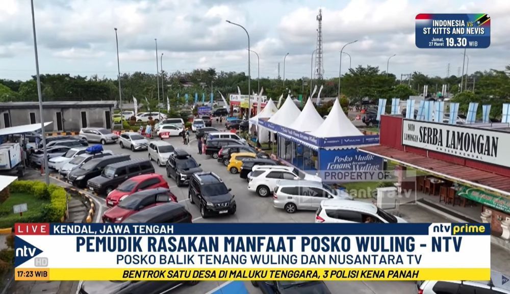 Posko Balik Tenang Nusantara TV yang berkolaborasi dengan Wuling Motors Indonesia hadir sebagai "oase" bagi para pemudik di jalur Tol Semarang-Batang.