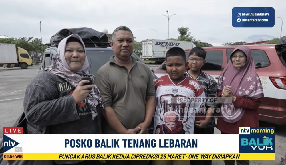 Pemudik asal Depok, Andi dan keluarga. 