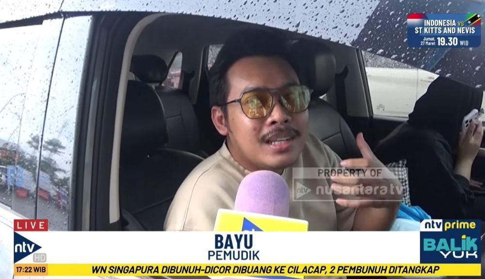 Pemudik asal Sukoharjo, Bayu. 