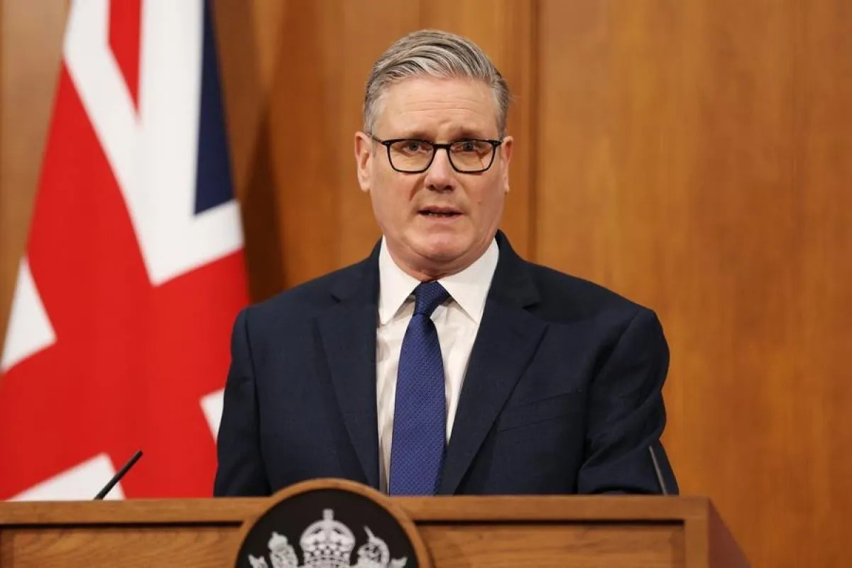 Perdana Menteri Inggris Keir Starmer berbicara pada konferensi pers di London, Inggris, 1 April 2026. Starmer mengatakan bahwa Inggris akan menjadi tuan rumah KTT internasional pekan ini tentang pemulihan kebebasan navigasi di Selat Hormuz. ANTARA/Ha <b>(Antara)</b>