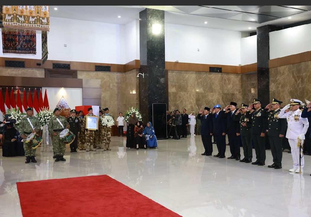 Penghormatan Prajurit TNI yang Gugur di Lebanon <b>(Setpres)</b>