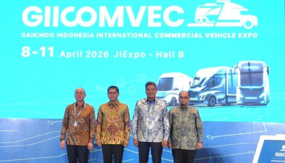 Pameran Gaikindo Indonesia International Commercial Vehicle Expo (GIICOMVEC) 2026, resmi dibuka pada Rabu, 8 April 2026 di Jakarta. (Foto: Dok/Istimewa/Seven Event/Adiantoro/NTV)