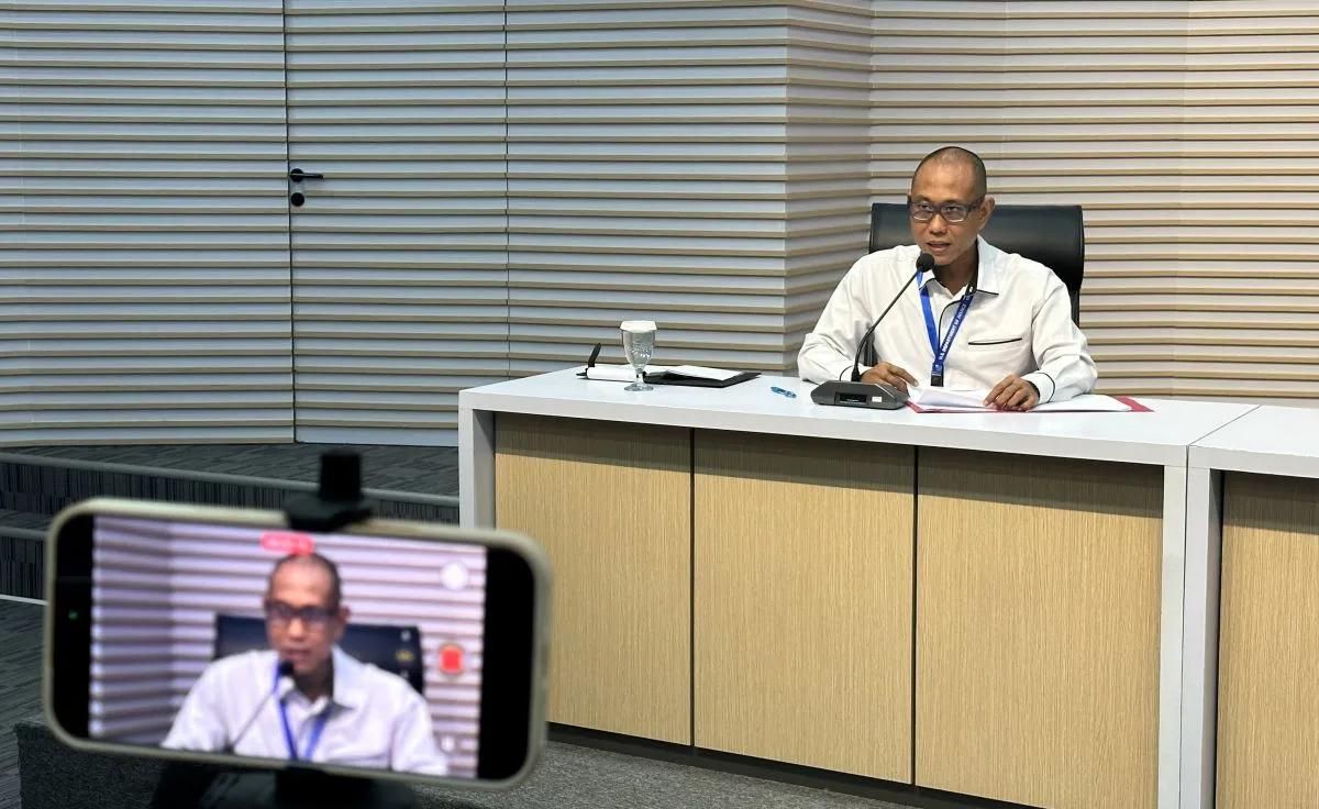 Pelaksana Tugas Direktur Penyidikan Komisi Pemberantasan Korupsi Achmad Taufik Husein memberikan keterangan di Gedung Merah Putih KPK, Jakarta, Senin (13/4/2026). ANTARA/Rio Feisal <b>(Antara)</b>