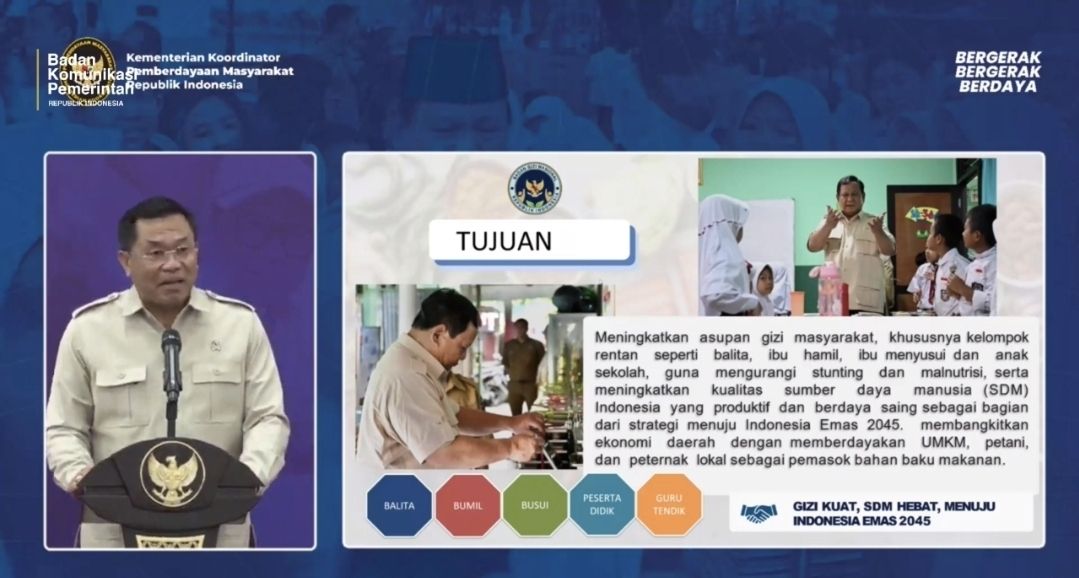 Program Makan Bergizi Gratis (MBG) ternyata punya dampak luar biasa bagi ekonomi rakyat. Setiap harinya, sekitar Rp 600 miliar uang berputar langsung ke tangan petani, peternak, dan pembudidaya ikan di seluruh Indonesia. <b>(Bakom)</b>