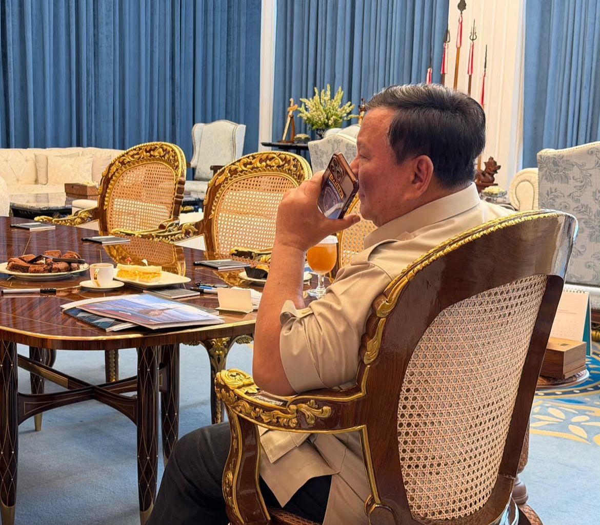Prabowo Subianto menerima sambungan telepon dari Perdana Menteri Australia Anthony Albanese pada Selasa sore, 21 April 2026 <b>(Istimewa)</b>